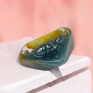 【吉祥‧長壽】黃加綠雙彩翡翠龍龜 | 天然翡翠A貨 | 送禮