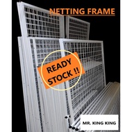 Netting Frame Display Rack / Rak Jaring Besi /Multifunctional Iron Grid - White (5X3/6X3/7X3/4X4/5X4