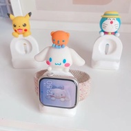 Pikachu Cinnamoroll Doraemon Hello Kitty Silicone Charger Holder For Apple Watch Ultra se Series 8 7