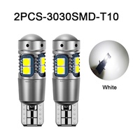 2ชิ้นหลอดไฟ Led T10ไฟท้ายหลอดไฟแสงจ้าไฟในสวน3030 10smd 12V สำหรับโคมไฟ Led รถยนต์ไม่มีข้อผิดพลาด Canbus จอดรถหลอดไฟย้อนกลับไฟเบรก