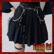 Gothic Harajuku Punk Eirene Heart Leather Belt Harness Leg Thigh Ring Lolita Grunge Egirl