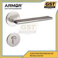 Armor Zinc Diecast Brown Leather Mortise Leverset (ALM-Z7020/S60/6085/BL/SN)