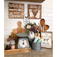 Vintage Style Wooden Kitchen Decoration Board 23cm x 23cm