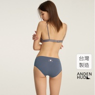 [Anden Hud] Dreamland Garden.lace High Waist Briefs (Bellflower Blue-Spring) Pure Cotton Made In Tai