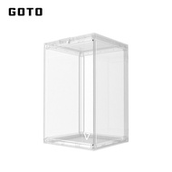 GOTO Clear Display Case Storage Box Dust-proof Crate for 400% BearBrick Pop Toys Doll Anime Figures Model Container Organizer