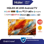 Haier H QLED 4K UHD Dolby Audio Android Google Play TV / Television / 电视 (50" 55" 65") S75E Series