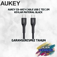 Aukey CB-AKC4 Cable USB C to C 2m Kevlar Material Black - 500418