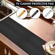 PVC Desk Cover 63 Inch Waterproof Desk Protector Mat PVC TV Stand Table Mat Smooth Tea Table Mat for