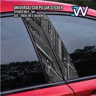 Car Pillar Door Sticker / Sticker Pillar Pintu Kereta / Sticker Futuristic