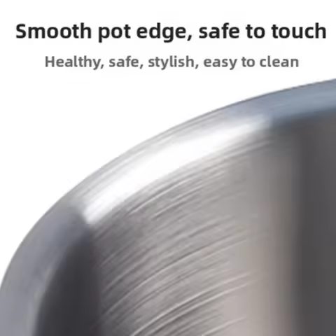 Stainless Steel Milk Pot 16 18 20 22 24cm with Lid Sauce Pan for Gas Electric Induction Stove Boilin