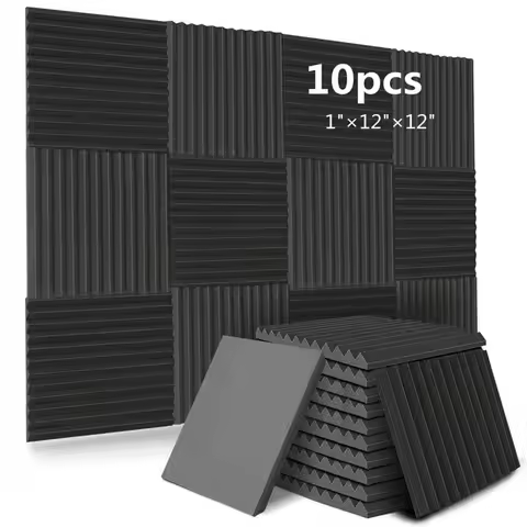 10pcs Acoustic Panels, 1" X 12" X 12" Acoustic Foam Panels, Studio Wedge Tiles, Sound Panels Wedges 