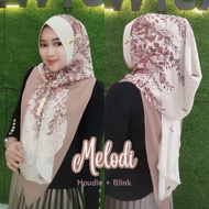 Dewisashop- AYYUBY Instant Hijab MELODI HOUDIE Blink Softpad Ceruty Babydoll Printing Premium