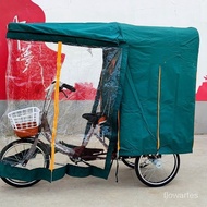 WJPedal Tricycle Canopy Bike Shed Awning Human Tricycle Bike Shed Fully Enclosed Thickened Elderly Tricycle Shed EZK5
