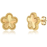 18K Gold-Plated Clover Earrings Women-Four-Leaf Flower Lucky Earrings 4-Leaf Pendant Earrings Simple