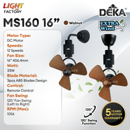 DEKA MDC168 MS160 16" Designer Wall Fan | FANZO PHOENIX 20" MINI 16" | FIERO TINY Ceiling Fan DC Mot