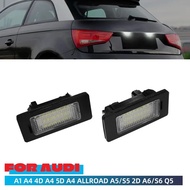 2PCS Car No Error Canbus Led License Number Plate Lights Bulb For Audi A1 A4 B8 A5 S5 A6 S6 A7 Q5 TT