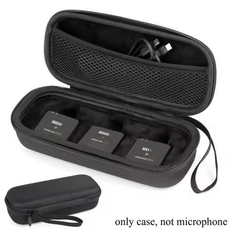 Microphone Case for Rode Wireless GO Gen 3 III, GO 2, GO, PRO, ME, Hard Shell Mic Carrying Case, Mic