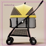 Pet Stroller Foldable Pet Carrier Wear Resistant Cat Stroller Breathable Dog Trolley Meineee2.Sg