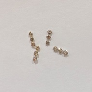 Made In Japan 50 Points Natural Real Diamond Earrings 24 Hours Shipment, Can Receive In About 3.4 Da