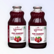 Lakewood Organic Pure Cranberry Fruit Juice (2 x 946ml)