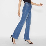 Aevelyn Jeans กางเกงยีนส์รุ่น Bowky Blue Flare High Rise Jeans Premium Japanese Denim