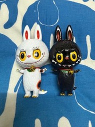 珍藏絕版mini zimomo3/4代  黑白招財一對！