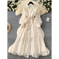 Colwao France Elegant Vintage High-End Evening Dress with Embroidery for Women