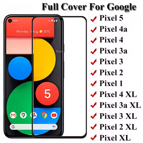 2Pcs Tempered Glass For Google Pixel 8a 7 6 5 4 3 2 1 Pixel 4a 3a Screen Protector For Google Pixel 