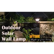Wynn Design Outdoor Solar Wall Lamp 30w Solar Weatherproof Wall Light Lampu Solar Dinding 30w Lampu 