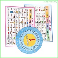 RAN CVC Word List Phonics Learning Tool CVC Word Spinner Game For Kids Classroom