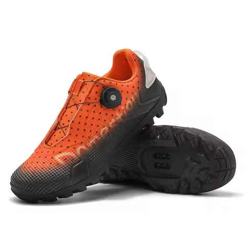 Men's Mountain Off-Road Riding Shoes Cycling Shoes Mountain Bike Shoes SPD MTB Shoes Men Rubber Sole