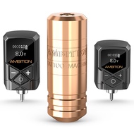 Ambition Torped Tattoo Machine Kit - Rotary Tattoo Machine Cartridges Short Pen with 2Pcs 2400mAh & 