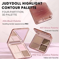JUDYDOLL Highlight & Contour Palette Natural Long-lasting Waterproof Eyeshadow Concealer 9g Two-colo