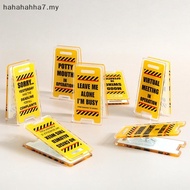 hahahahha7 Acrylic Desk Sign "Leave Me Alone, I'm Busy" - Humorous Office Decor, Unisex Gift For Cow