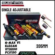 SUPRIMO GAS ABSORBER 335MM NMAX V1 ELEGAN SYM-VTS200 SINGLE ADJUSTABLE ABSORBER
