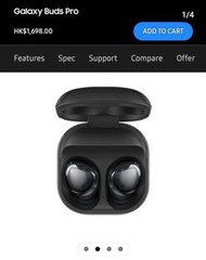 Samsung Galaxy Buds Pro黑色無線藍芽耳機Bluetooth Earphones
