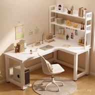 Desk Corner Girl Corner Home Bedroom Computer Desk Workbench l-Shaped Desk Bookshelf Desktop Desk In