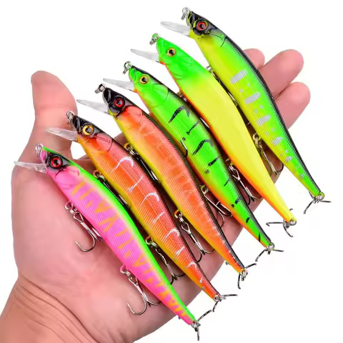 1 Pcs Fishing Lure 11.5cm/14g Minnow Crankbait Wobblers 3D Eyes Perch Artificial Bait Pike Carp Bait