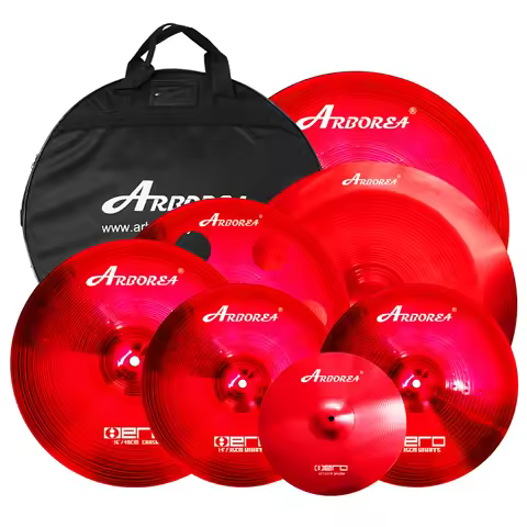 Arborea Cymbal Pack for Drum 7 pcs Hero Series Cymbal14"Hihats 16"Crash 20"Ride 10" Splash 16"Ozone 