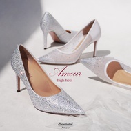 Minimalist Bridal Shoes/Sheepskin Wedding Shoes Amour Model 4 Inches High The Feet Are Not Narrow. C