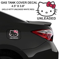 Gas Tank Cover Decal Car Sticker - HK Unleaded White Red Combination