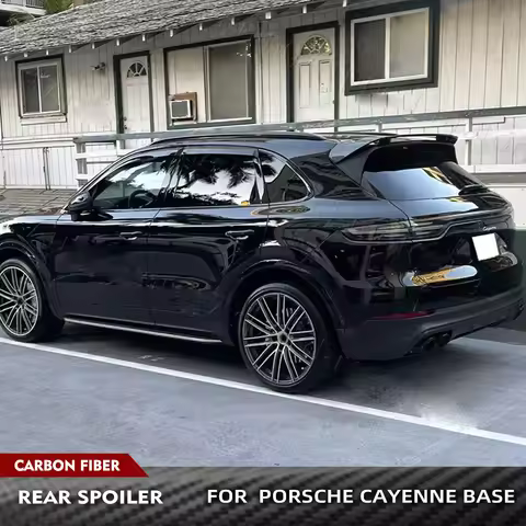 Carbon Fiber Rear Roof Spoiler Boot Lip Wing Car Rear Racing Spoiler For Porsche Cayenne 2018-2022 B