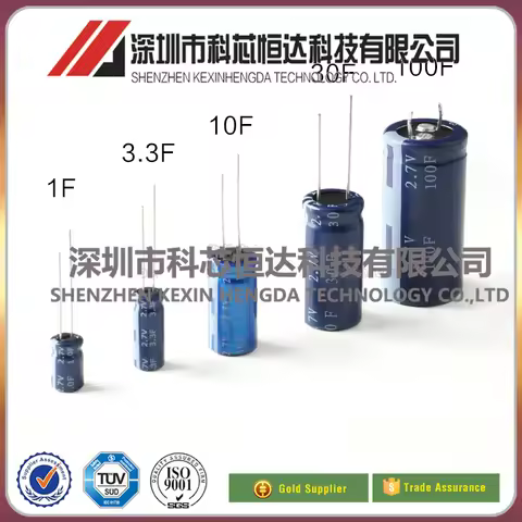 1pcs Farad capacitance 2.7V 1F 2F 3F 3.3F 6.8F 8F 10F 15F 20F 30F 40F 50F 80F 90F 100F 120F 200F 300