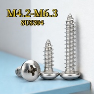 Phillips Pan Head Self Tapping Screw /Screw Plastic Wood| SUS 304 Stainless Steel  | Skru Besi M4.2/