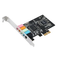 PCIe Sound Card 5.1, PCI Express Surround 3D Audio Card for PC with High Direct Sound Performance