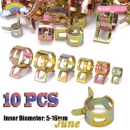 JUNE1 10Pcs Fastener  5-16mm Galvanized  Oil Line Water Hose Pipe