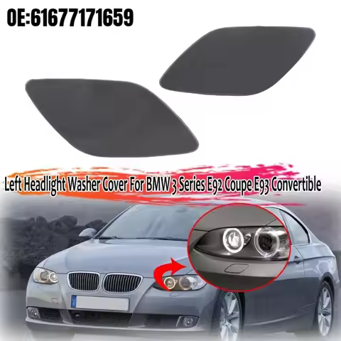 2PCS Left & Right Front Bumper Headlight Washer Nozzle Spray Jet Cover For BMW 3 Series E92 E93 2005