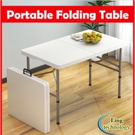 SG Ready Stock HDPE Portable Folding Tables Travel Outdoor Foldable Table Banquet Table Event Catering Buffet Hall