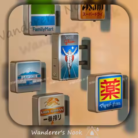 Dotonbori Glico Fuji Mountain Kawaguchiko Town Lawson Advertising Signboard Light Sign Check-in Refr