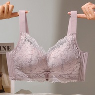 34-42C Plus Size Lace Adjustable Deep V Underwear Sexy Frameless Push-Up Bra Women